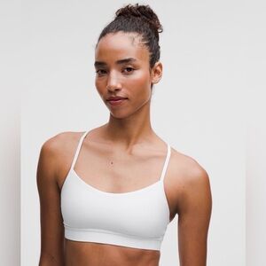 Lululemon White Flow Y Bra